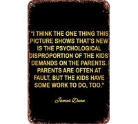 FYELVO James Dean Citazioni Vintage Metal Tin Signs Retro Garage Signs Poster Cartello Man Cave Decor 20,3 x 30,5 cm