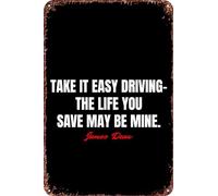 FYELVO James Dean Citazioni Vintage Metallo Tin Signs Retro Garage Sign Man Cave Decor 20,3 x 30,5 cm