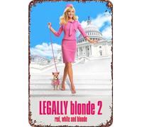 FYELVO Legally Blonde 2: Red White & Blonde Movie Metal Tin Sign Poster Decor for Living Room Cafe Decorative Sign for Wall 30,5 x 20,3 cm