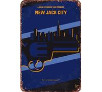 FYELVO No762 Poster del film "My New Jack City Minimal" A crime lo... Poster retrò divertente in metallo, decorazione da parete per la casa, 20,3 x 30,5 cm