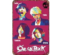 FYELVO One Ok Rock WPAP Vintage Metal Tin Signs Retro Garage Signs Poster Sign Man Cave Decor 20,3 x 30,5 cm