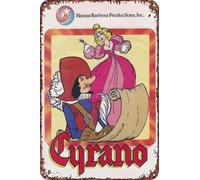 FYELVO Poster del film Cyrano, targa in metallo divertente, decorazione da parete per esterni e casa, 20,3 x 30,5 cm