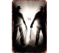 FYELVO Poster del film Freddy vs. Jason, targa in metallo divertente, decorazione da parete per la casa, 20,3 x 30,5 cm