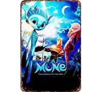 FYELVO Poster del film Mune Le Gardien De La Lune, targa in metallo divertente, decorazione da parete per esterni e casa, 20,3 x 30,5 cm