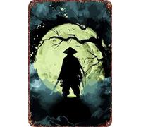 FYELVO Poster retrò divertente in metallo con fantasma di Tsushima, cartello in metallo, decorazione da parete per esterni e casa, 20,3 x 30,5 cm