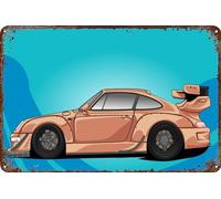 FYELVO RWB SUPER CARS 7 Targa in metallo metallo decorazione gioco per soggiorno bar cartello decorativo per parete 30,5 x 20,3 cm