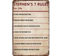 FYELVO Stephen King Poster Game Retro Divertente Targa in Metallo Targa Targa in Latta Targa in Latta Decorazione da Parete per la Casa per Esterni 20,3 x 30,5 cm