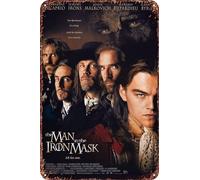 FYELVO Targa decorativa in metallo con scritta in inglese "The Man in the Iron Mask", per soggiorno, bar, 30,5 x 20,3 cm
