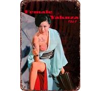 FYELVO Targa in metallo con scritta in lingua inglese "Female Yakuza Tale", decorazione da parete per la casa, 20,3 x 30,5 cm