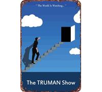 FYELVO The Truman Show Movie Poster retrò divertente metallo latta segno, decorazione da parete per esterni casa 20,3 x 30,5 cm