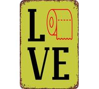 FYELVO Toilette Metal Art of Writing Segni di latta Retro Garage Signs Poster Film Cartello Man Cave Decor 20,3 x 30,5 cm