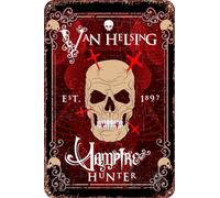 FYELVO Van Helsing Vampire Hunter Vintage Metal Tin Signs Retro Garage Signs Poster Movie Sign Man Cave Decor 20,3 x 30,5 cm