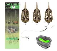 Fyfjur 6 Pezzi Pasturatore Pesca Feeder Con Ami Da Pesca, Set di Strumenti per alla Carpa, Method Feeder Alimentatori In Linea 20/30/40g