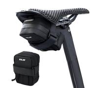 Fyfjur Mini Borsa Sottosella Bici da Corsa Impermeabile (11x8x4cm) | Compatto Portatile Borsa Sottosella Mtb con Tasca a Rete per Bici da Strada MTB Pieghevole