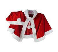 fygood mantello rosso Natale Velluto costume bambino/adulto Cape+ Bonnet Enfant/Longueur 41cm