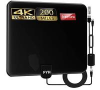 FYH Antenna TV per interni con amplificatore intelligente ripetitore del segnale, portata 200+ miglia, supporta HD 4K 1080p, VHF UHF Freeview - Compatibile con tutti i tipi di televisori intelligenti