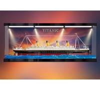 FYHCY Vetrina Acrilico Compatibile con Modello Mattoncini Costruzione Le-Go 10294 Titanic, Scatola Trasparente Antipolvere con Faretto (Solo Vetrina, Modello Non Incluso) B