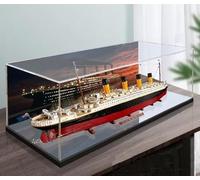 FYHCY Vetrina Compatibile con Le-Go Titanic 10294, Vetrina Antipolvere per Modelli Collezione del Titanic (Solo Vetrina) C,3mm