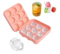 Fyhqwf Moule A Glace à Rose - Bacs à GlaçOns En Silicone Avec Couvercle - Moule à GlaçOns - Convient Pour Faire Des GlaçOns, Du Whisky, Des Cocktails, Des Jus De Fruits, Du Café Et D'Autres Boissons