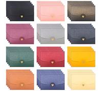 Fyihoxi Mini buste da lettera colorate, 48 pezzi, per fai da te, San Valentino, biglietti di ringraziamento (12 colori)