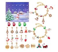 FYJCXCMP 2024Calendario Del Conto Alla Rovescia di Natale con 2Braccialetti e 22 Perline DIY 24 Days of Christmas Countdown Calendar Braccialetto di Natale con Perline che fa kit di Regali a Sorpresa