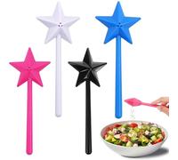 FYJCXCMP 4 Pz Saliera Bacchetta Magica, Star Stick Spice Dispenser con 3 Fori e Piccolo Imbuto Condimento Contenitore Strumento Barbecue Campeggio Famiglia Ristorante Cucina Forniture