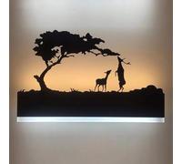 FYLARY Applique Montagna Lampada con Animali da Muro Lampada Parete Interno Vintage Lampada Cervo da Parete, 12W (Cervo B)