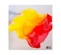 Fymlok Fan Veils Danza del Ventre 1 Paio (1L+1R) veli da Danza del Ventre in Vera Seta, a ventaglio, Taglia Classica(As picture-03,180cm(Hot Size))