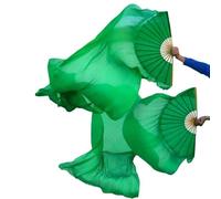 Fymlok Fan Veils Danza del Ventre Ventagli di Danza Seta Imitazione 1 Pezzo/Paio 10 Colori Veli Seta Tinta Unita del Ventre 180 * 90 cm(07,120x90cm 1 Pair)