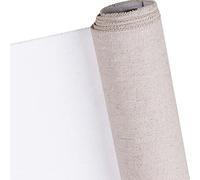 Fymlok Rotolo Tela per Dipingere Professionale Blank Canvas for la Strato di Pittura Acrilico Pittura a Olio Tela Biancheria in in Primated Art Forniture for Artista 5m One Roll(5M Long Width 58cm)