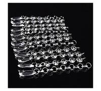 Fymlok Tende per Porte,Tenda di Cristallo 12pcs 17 cm Acrilico Perline di Cristallo Perline Stringa Tenda Ghirlanda lampadario Appeso a Catena Pendente Decorazione della Festa Nuziale