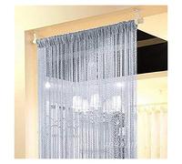 Fymlok Tende per Porte,Tenda di Cristallo Tenda di Cristallo Linea Lampeggiante Lucida Nappa della Finestra Stanza divisoria Linea Tenda Party Bedroom da Sposa(6)