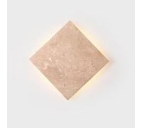 FYMLP 3000K Warm Light Wall Lamps Modern Simple Square Wall Sconces Natural Yellow Travertine Wall Lamps for Bedside Hallway Bedroom Doorway