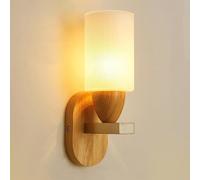 FYMLP Applique da Parete in Stile Tronco con Paralume in Vetro cilindrico, Lampada da Parete con Attacco E26/E27, for Soggiorno, Camera da Letto, corridoio, Cucina