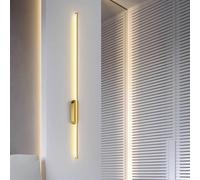 FYMLP Applique da Parete Moderna Minimalista for Interni 3000K/4000K/6000K dimmerabile, Applique da Parete nordiche in Alluminio cablate for Camera da Letto, Bagno, Specchio, corridoio(Gold,80cm)