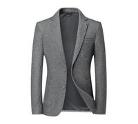 FYMLP Lightweight Two Button Blazers for Men Dark Gray Business Social Suit Jacket Elegant Lapel Slim Fit Sport Coat(3XL)