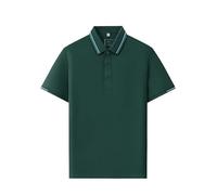 FYMLP Men's Casual Breathable Golf Shirt Lightweight Short Sleeve Polo for Business or Beach(Green,3XL)