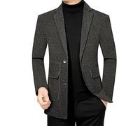 FYMLP Mens Slim Fit Suit Jacket Dark Green Two Button Blazers Versatile Autumn Sport Coat for Business and Office Wear(XXL)