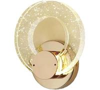 FYMLP Modern Gold Bedside Wall Sconces Nordic Bubble Crystal Wall Lighting 12W Warm Light Wall Lamps for Bathroom Living Room Hallway
