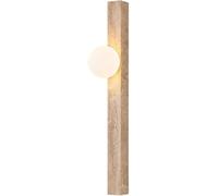 FYMLP Modern Minimalist Wall Lamps 23.6in Yellow Travertine Wall Sconce Nordic Creative Globe Shade Wall Light for Hallway Bedroom Doorway