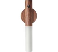 FYMLP Modern Minimalist Wall Lamps 3000K Warm Light Wall Sconces Nordic Retro Acrylic Wall Light with Wood Base for Living Room Corridor Stairs(Walnut)