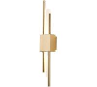 FYMLP Modern Warm Light Wall Lamps Nordic Minimalist Strip Iron Art Wall Sconces with Acrylic Shade for Bedside Hallway Doorway(Gold)