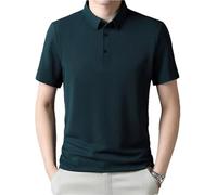 FYMLP Moisture Quick Dry Golf Polo Shirt Summer Mens Black Lightweight Athletic T Shirt(Dark En8 168,3XL)
