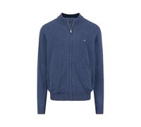 FYNCH-Hatton Cardigan in Cotone con Colletto Alto, Notte, 4XL
