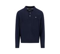 FYNCH-HATTON Polo in lana cashmere con colletto polo, blu navy, M