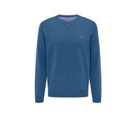 FYNCH-HATTON Maglione in cotone con scollo a V, azzurro, 4XL