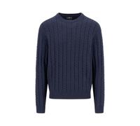 Fynch Hatton Pullover Da Uomo A Maglia Intrecciata Blu 1511600 690 NAVY