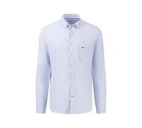FYNCH-HATTON Hemden 10005500 - Camicia Oxford con colletto a bottoni, Light Blue Check, L