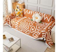FYNNDM Bohemian Geometric Patchwork Divano Coperta Set Grande 1/2/3/4 Posti Coperta da Letto in Cotone per Soggiorno Camera da Letto Letti Antivegetativo Antiscivolo Copridivano Do
