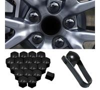 FYONMDC 20 Pezzi Copridadi Ruota, per Benz GLA 2020-2024 Copri Dado Esagonale per Pneumatici Tappi Protettivi Bulloni e Dadi Ruota,A/Black-17mm